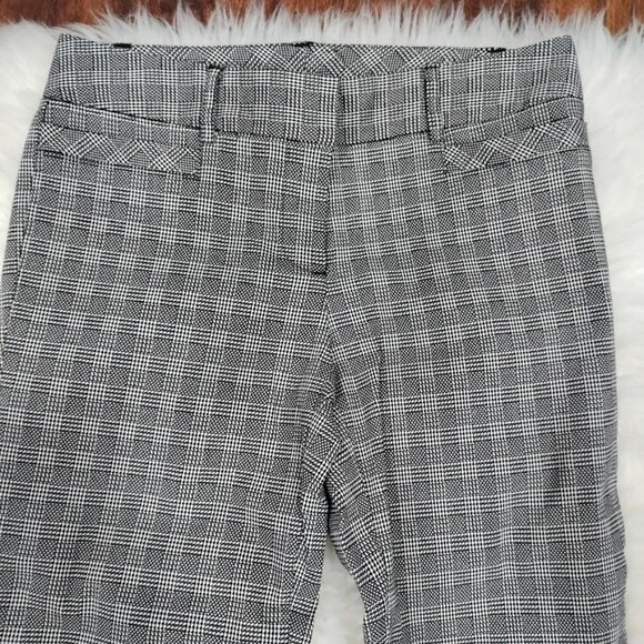 Plaid Black & White High-Waisted Flare Pants With Belt Loops Retro 80's Size 28 - Picture 5 of 9